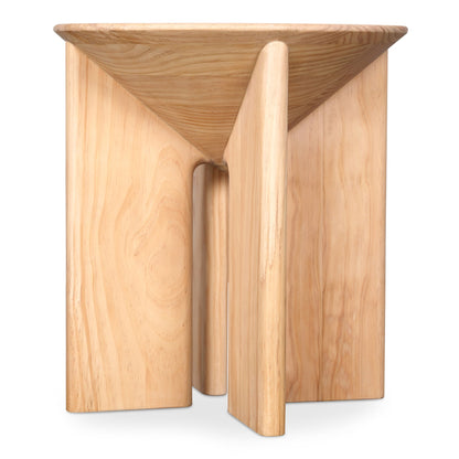 Nekko Natural Solid Pine Round Accent Table