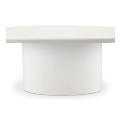 Eden Mdf White Geometric Coffee Table