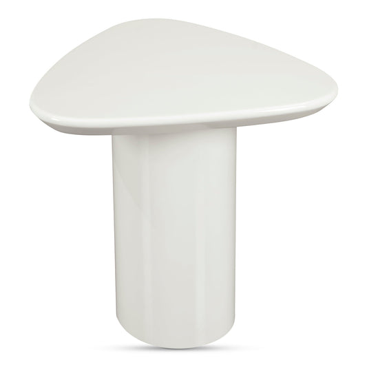 Eden Mdf White Geometric Accent Table