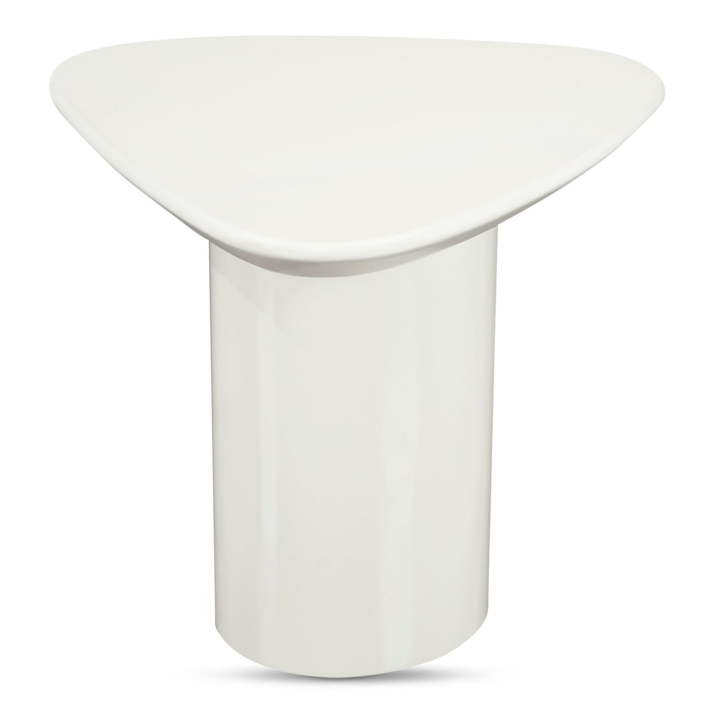 Eden Mdf White Geometric Accent Table