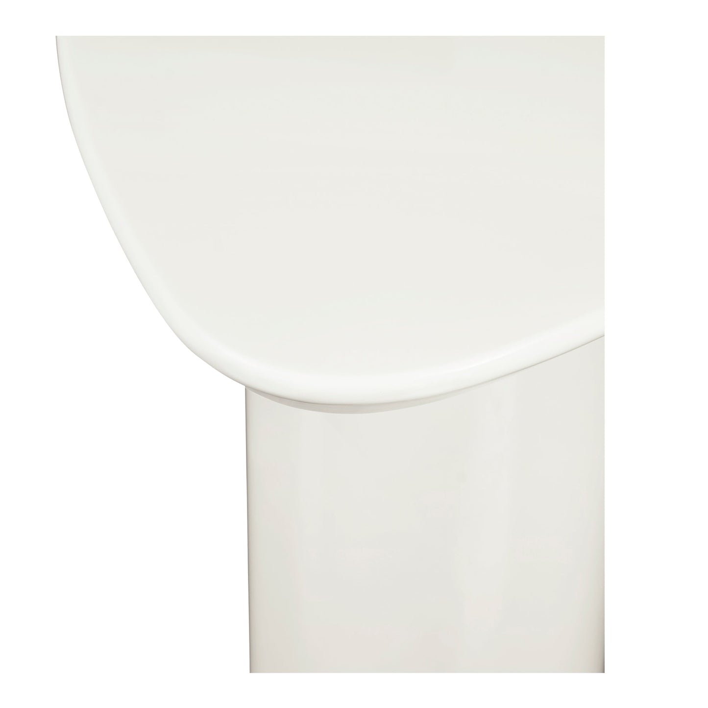 Eden Mdf White Geometric Accent Table