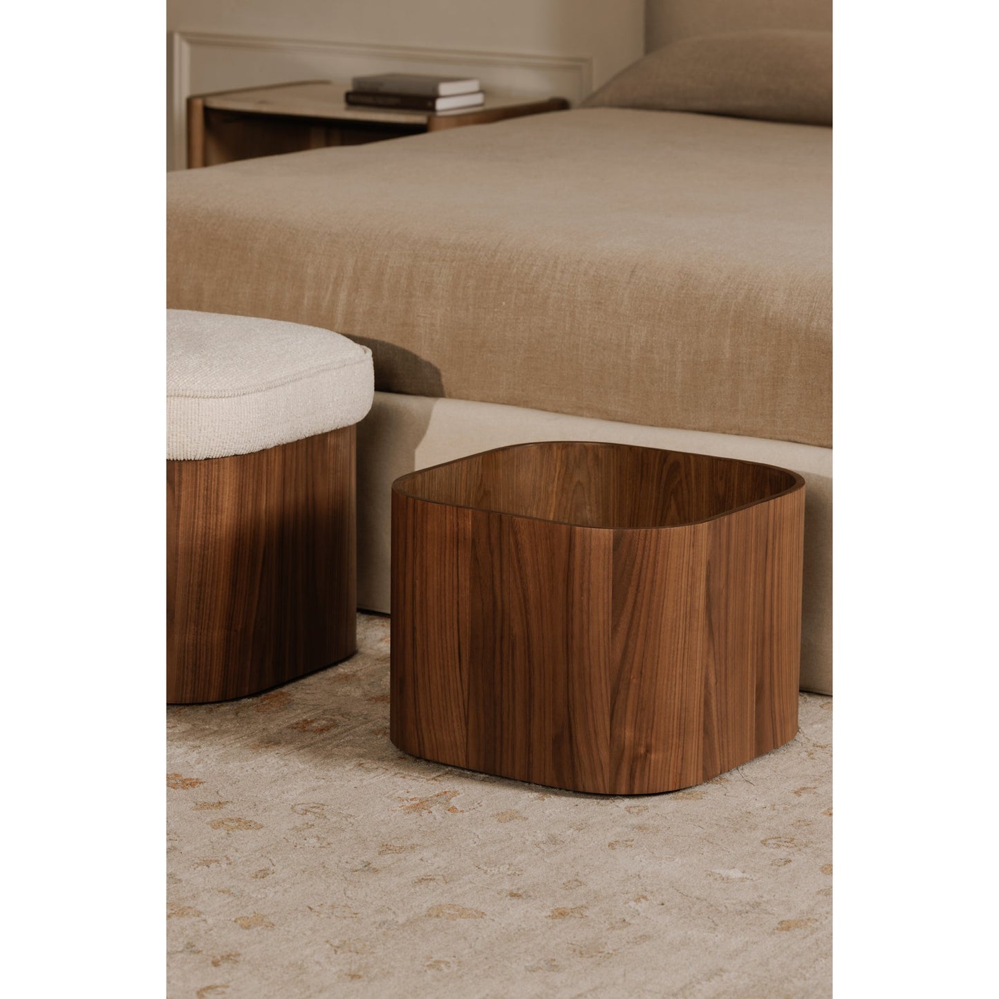 Sonny Wood Lift-Top Storage Stool