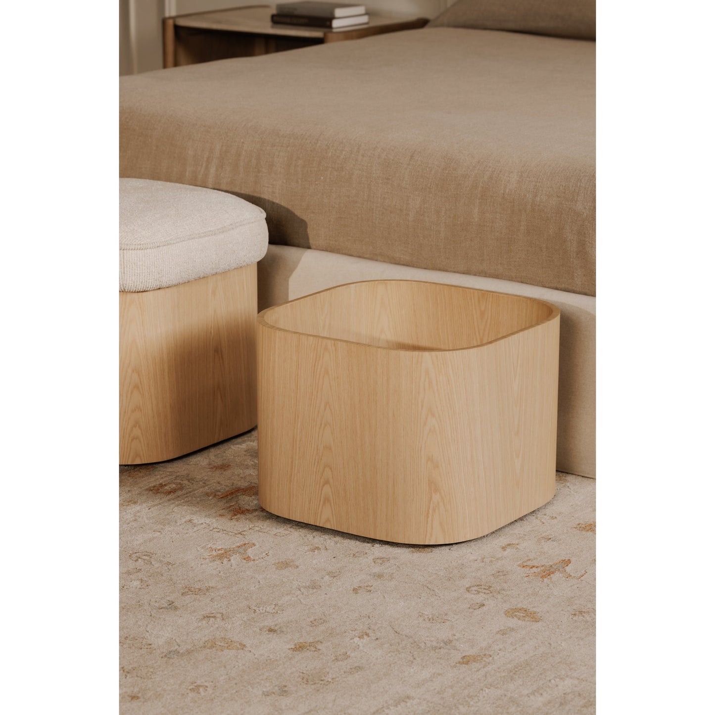 Sonny Wood Lift-Top Storage Stool