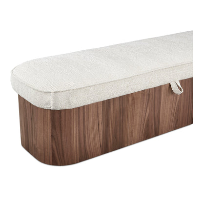Sonny Flecked Oatmeal Fabric Bedroom Bench