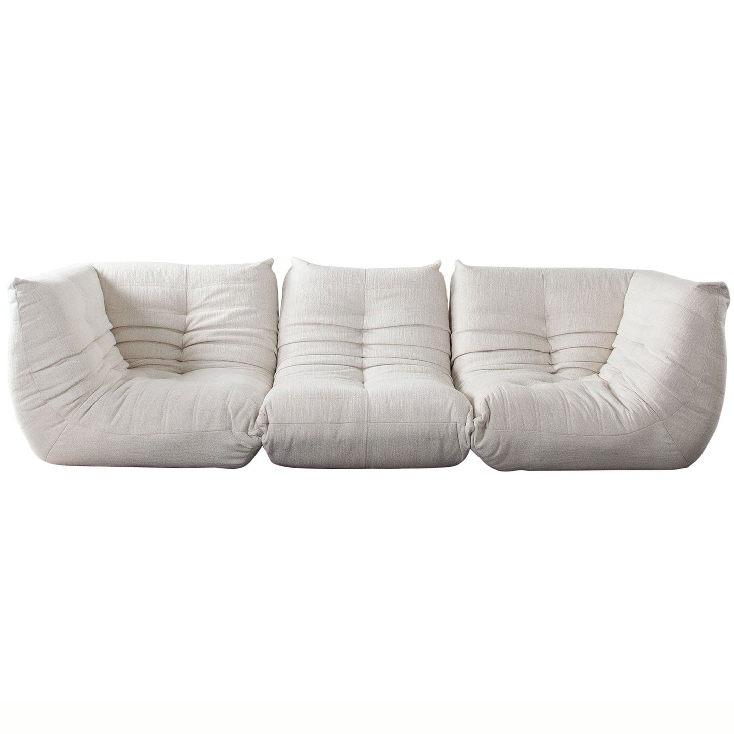 Ezra 3PC Modular Sofa in Cream Fabric