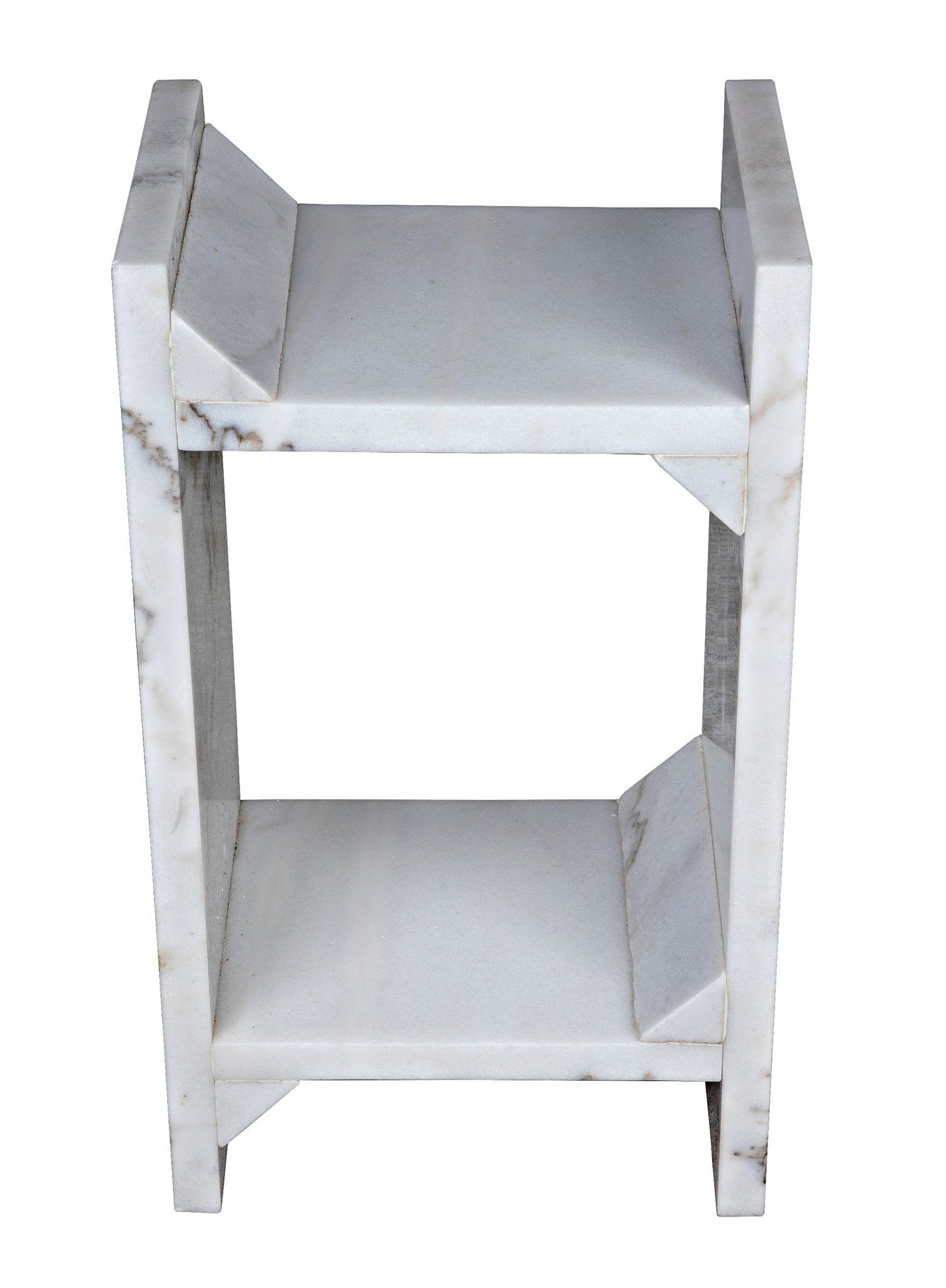 Easton Marble Geometric Side Table-Side Tables-Noir-Sideboards and Things