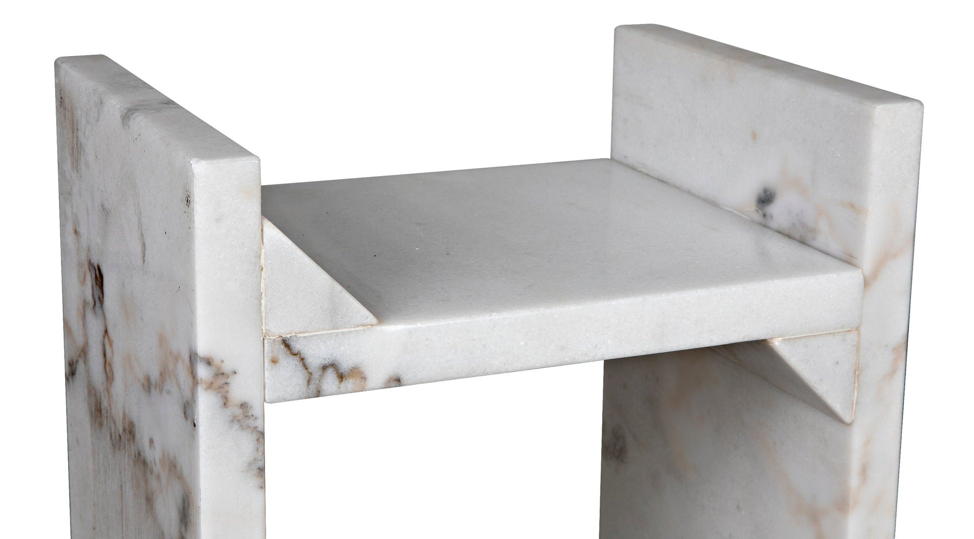 Easton Marble Geometric Side Table-Side Tables-Noir-Sideboards and Things