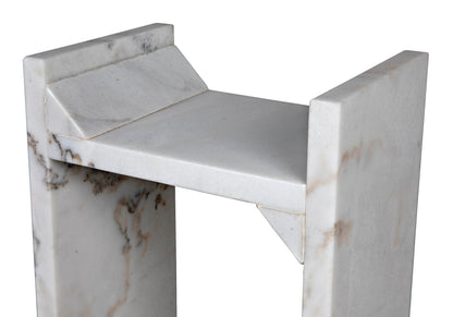 Easton Marble Geometric Side Table-Side Tables-Noir-Sideboards and Things