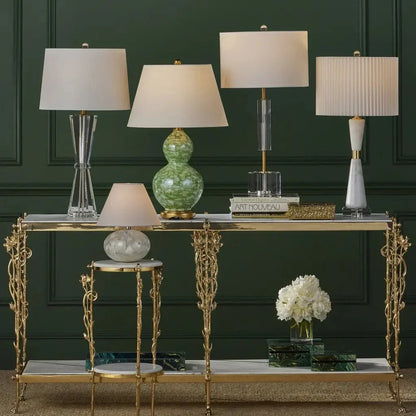 Eau De Nil Green Textured Table Lamp