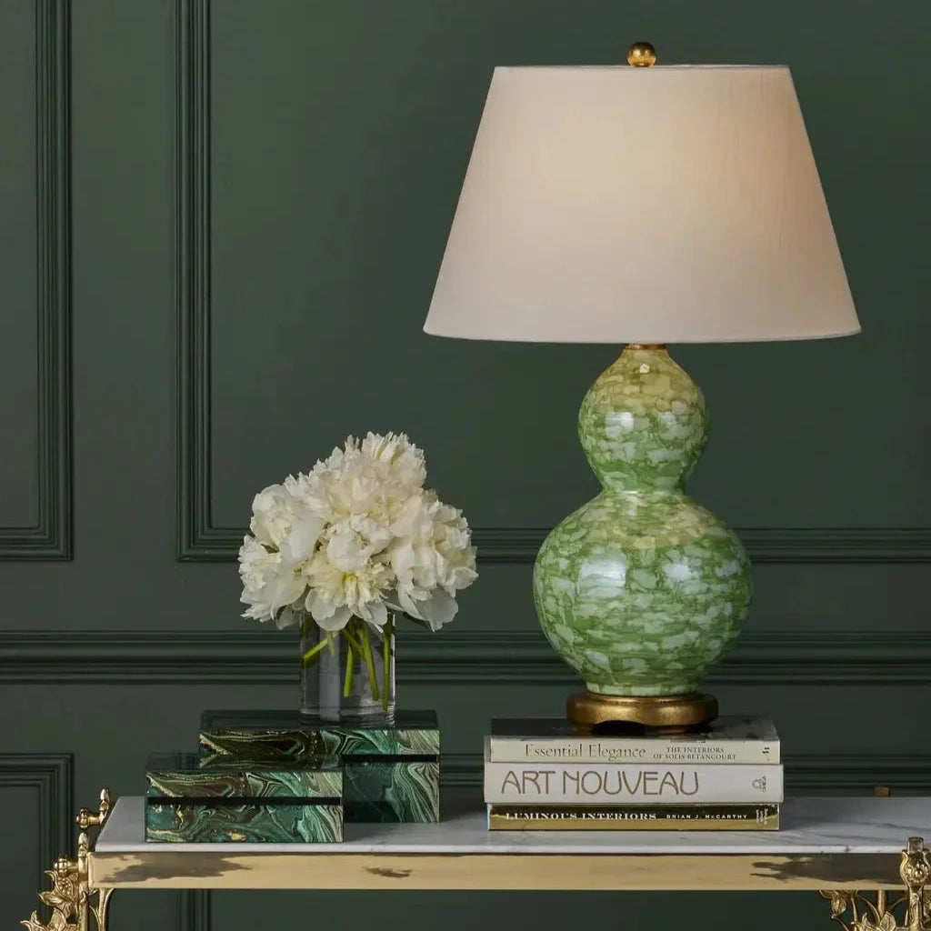 Eau De Nil Green Textured Table Lamp