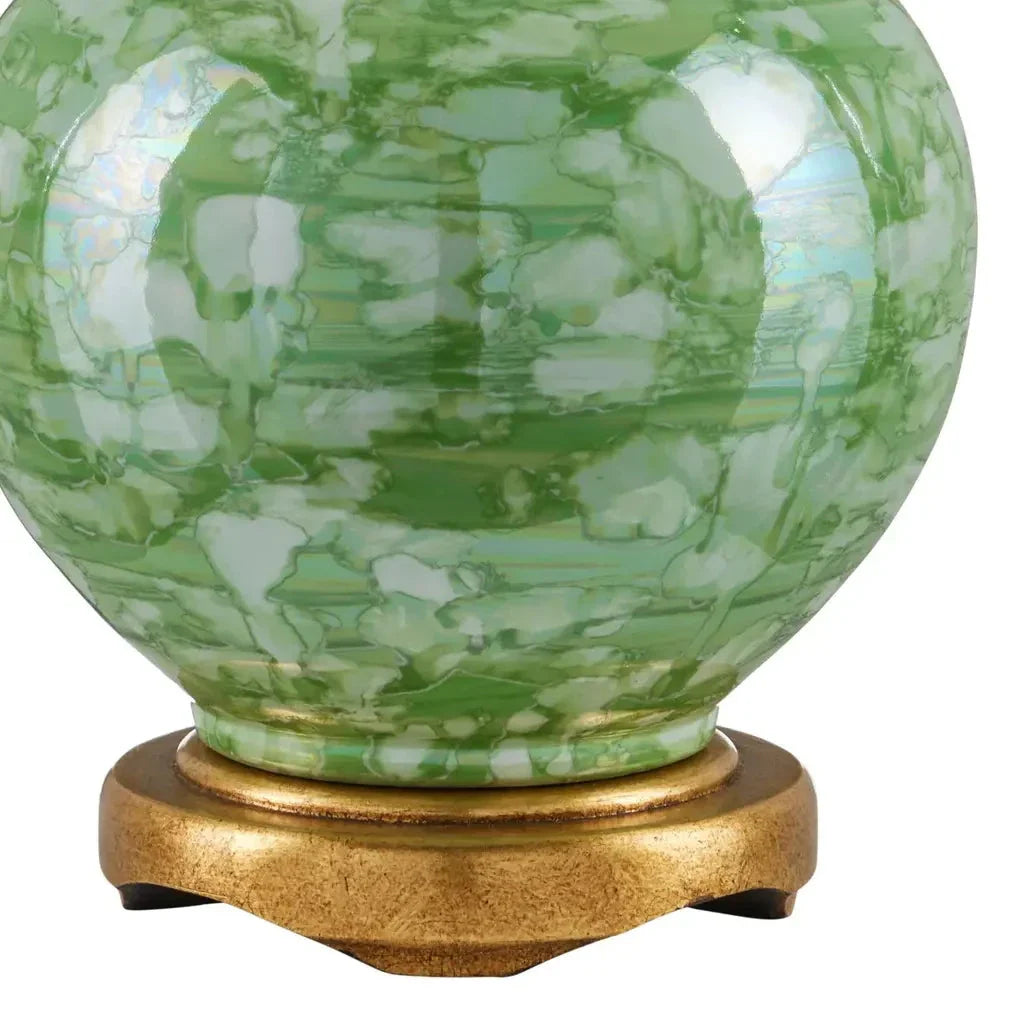 Eau De Nil Green Textured Table Lamp