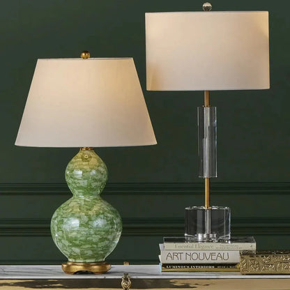 Eau De Nil Green Textured Table Lamp