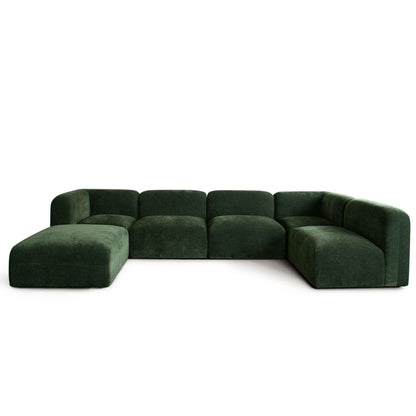 Diamond Sofa Echo Fabric Reversible Sectional 6PC