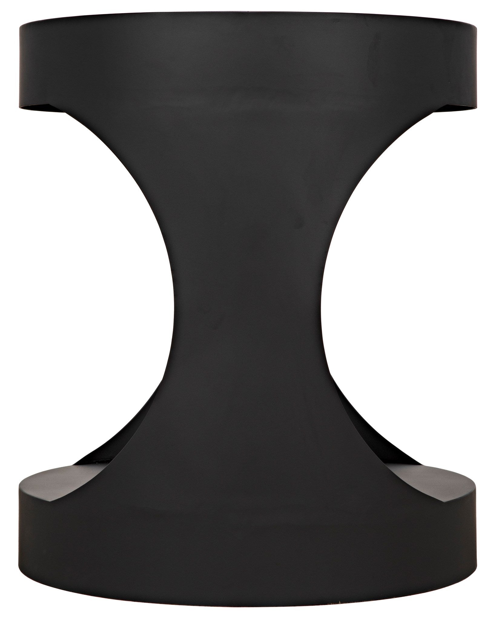 Eclipse Black Steel Round Side Table-Side Tables-Noir-Sideboards and Things