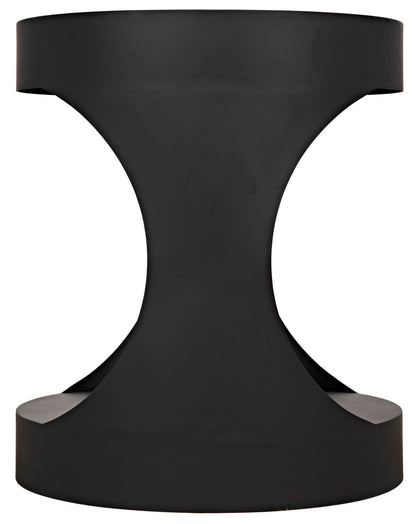 Eclipse Black Steel Round Side Table-Side Tables-Noir-Sideboards and Things