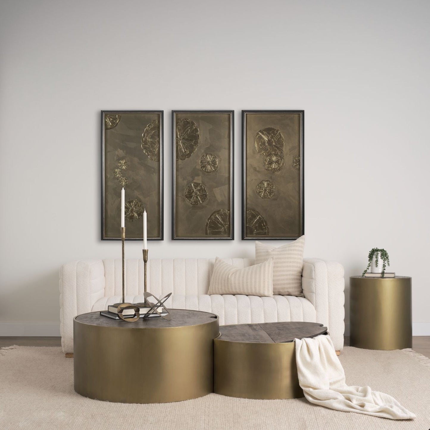 Mercana Eclipse Wood Top Nested Coffee Table 2PC