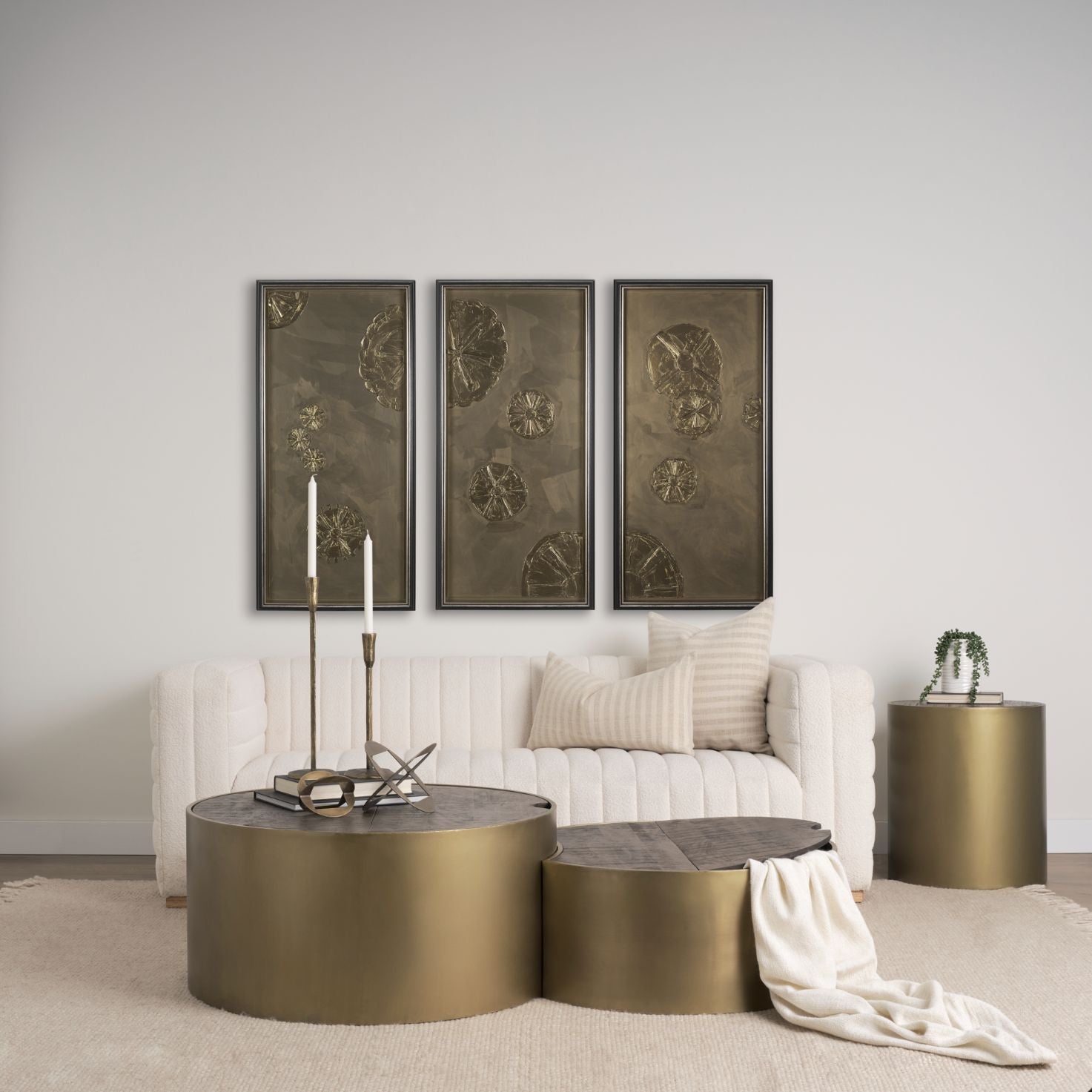Mercana Eclipse Wood Top Nested Coffee Table 2PC