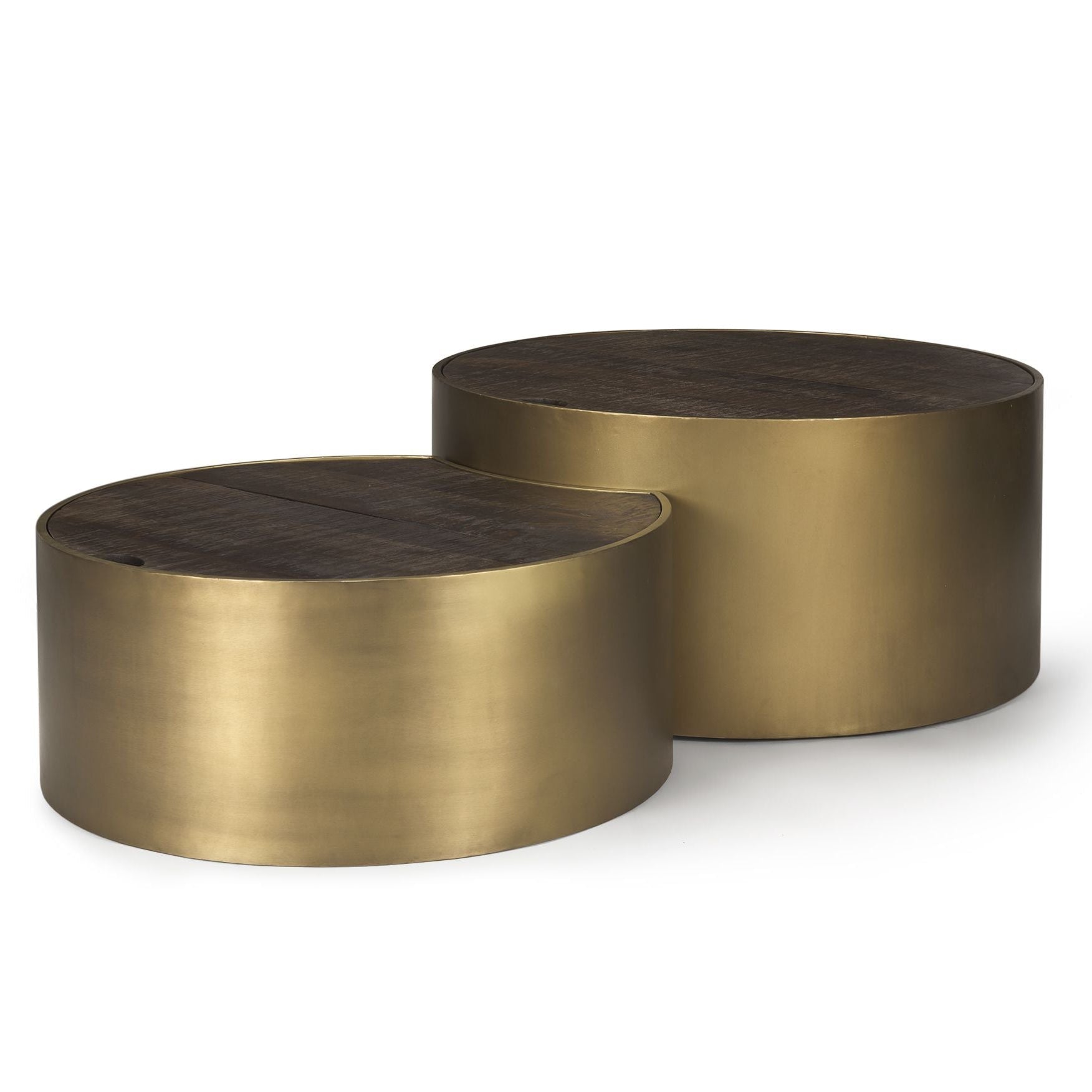 Mercana Eclipse Wood Top Nested Coffee Table 2PC