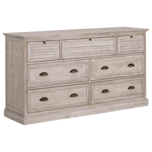 Eden 7-Drawer Media Dresser Natural Gray Acacia Dressers Sideboards and Things By Essentials For Living