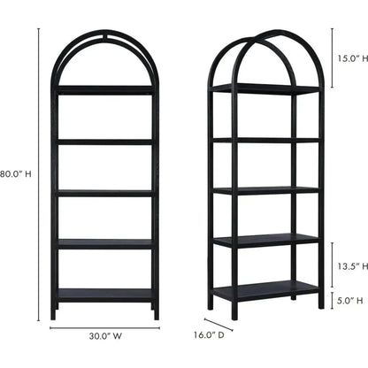 Eero Black Oak Wood BookShelf - LOOMLAN - Moe's Home - Etageres