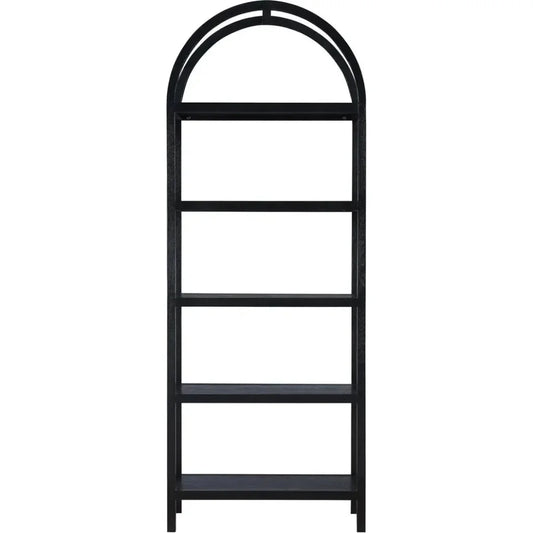 Moe's Home Eero Black Oak Wood BookShelf