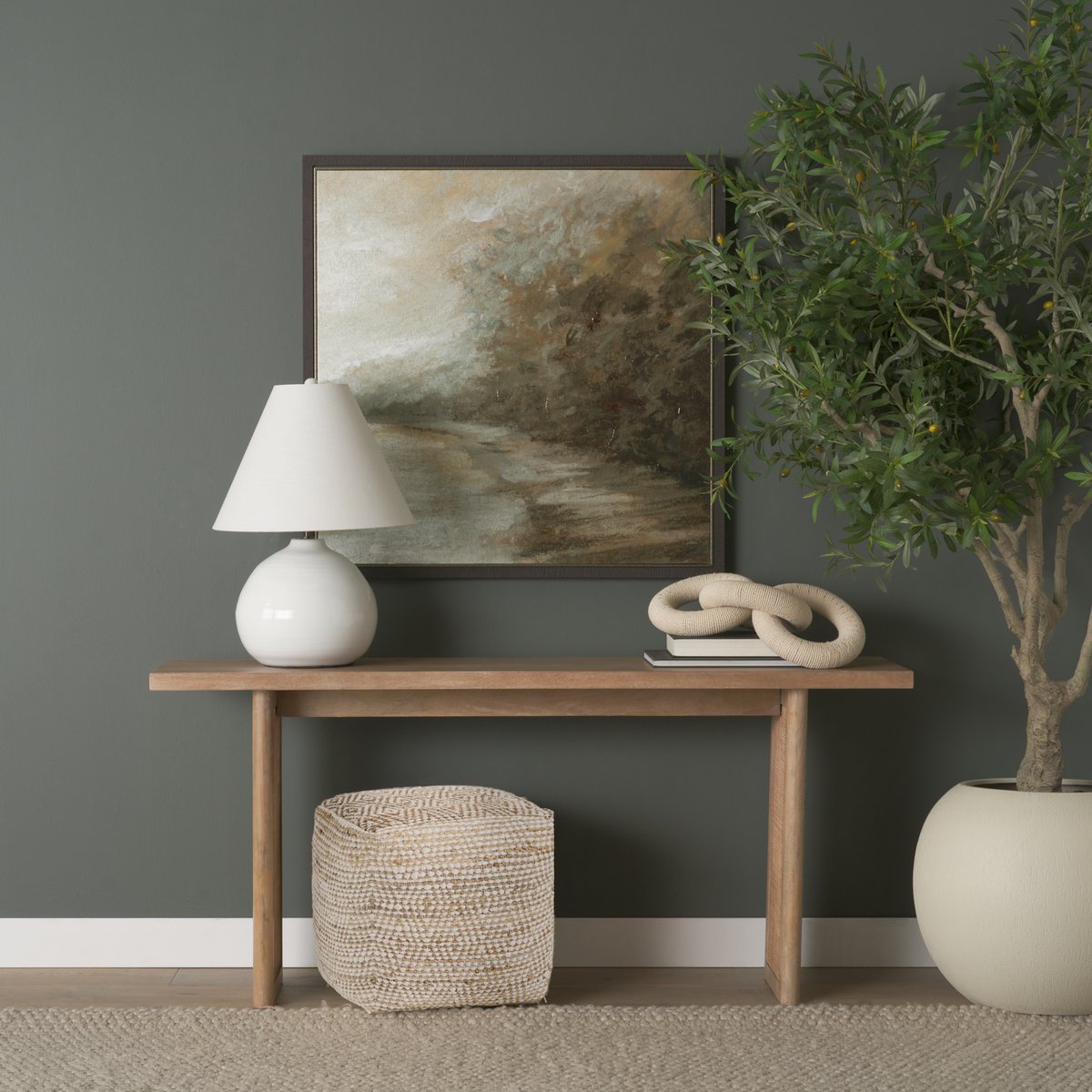Mercana Ekani Cream Cotton Pouf