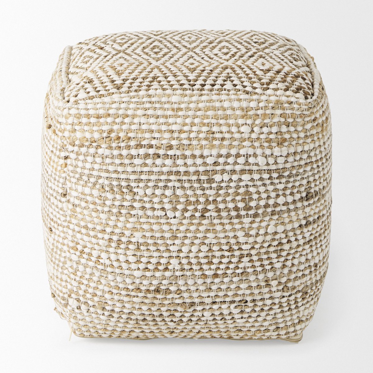 Mercana Ekani Cream Cotton Pouf
