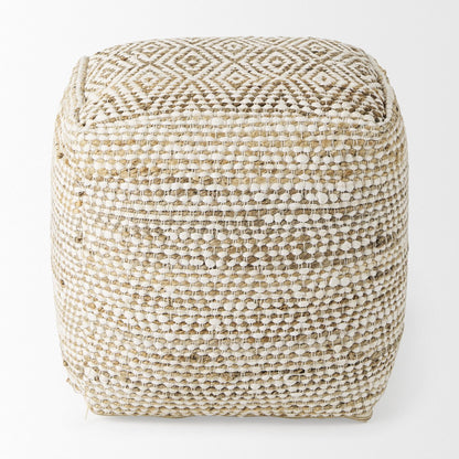 Mercana Ekani Cream Cotton Pouf