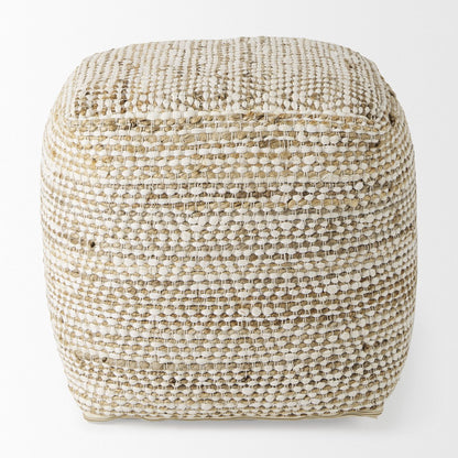 Mercana Ekani Cream Cotton Pouf