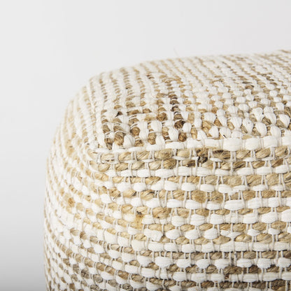 Mercana Ekani Cream Cotton Pouf