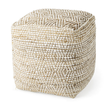 Mercana Ekani Cream Cotton Pouf