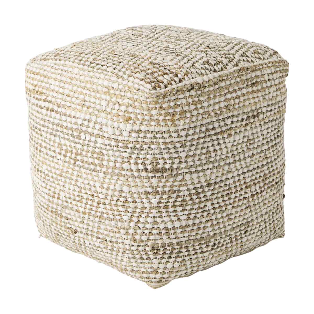 Mercana Ekani Cream Cotton Pouf