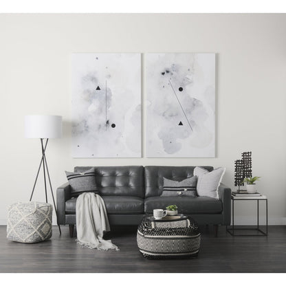 Mercana Ekiya White Wool Pouf