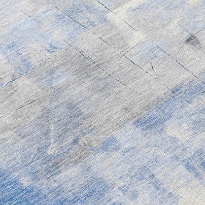 LOOMLAN Rugs Elanor Blue Washable Indoor-Outdoor Rug