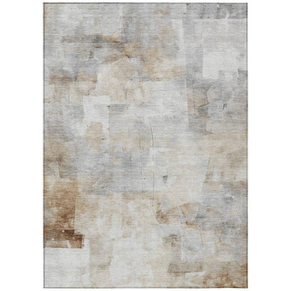 LOOMLAN Rugs Elanor Brown Washable Indoor-Outdoor Rug