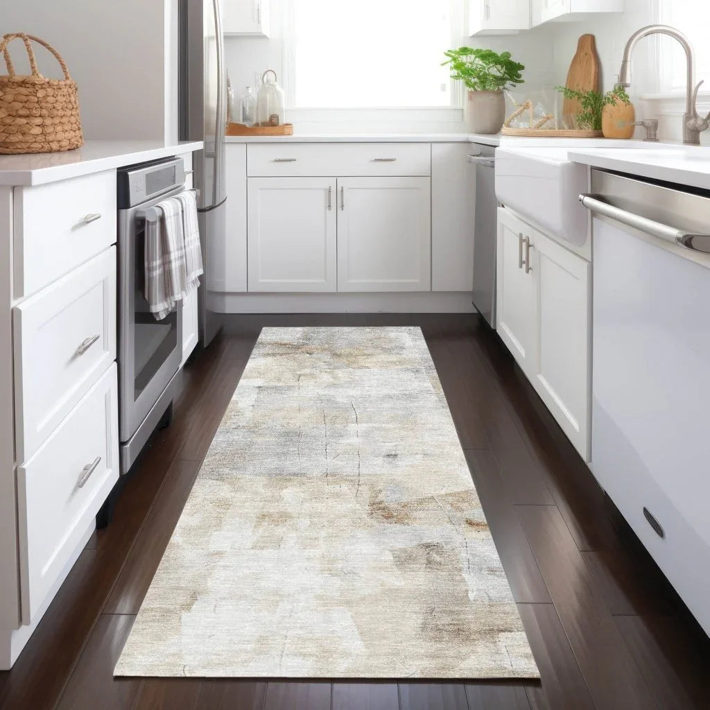 LOOMLAN Rugs Elanor Brown Washable Indoor-Outdoor Rug