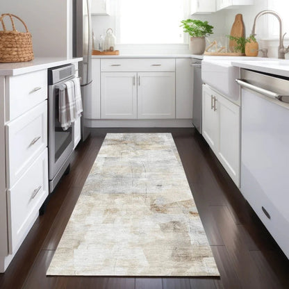 LOOMLAN Rugs Elanor Brown Washable Indoor-Outdoor Rug