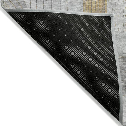 LOOMLAN Rugs Elas Gray Washable Indoor-Outdoor Rug