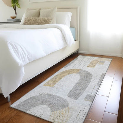 LOOMLAN Rugs Elas Gray Washable Indoor-Outdoor Rug