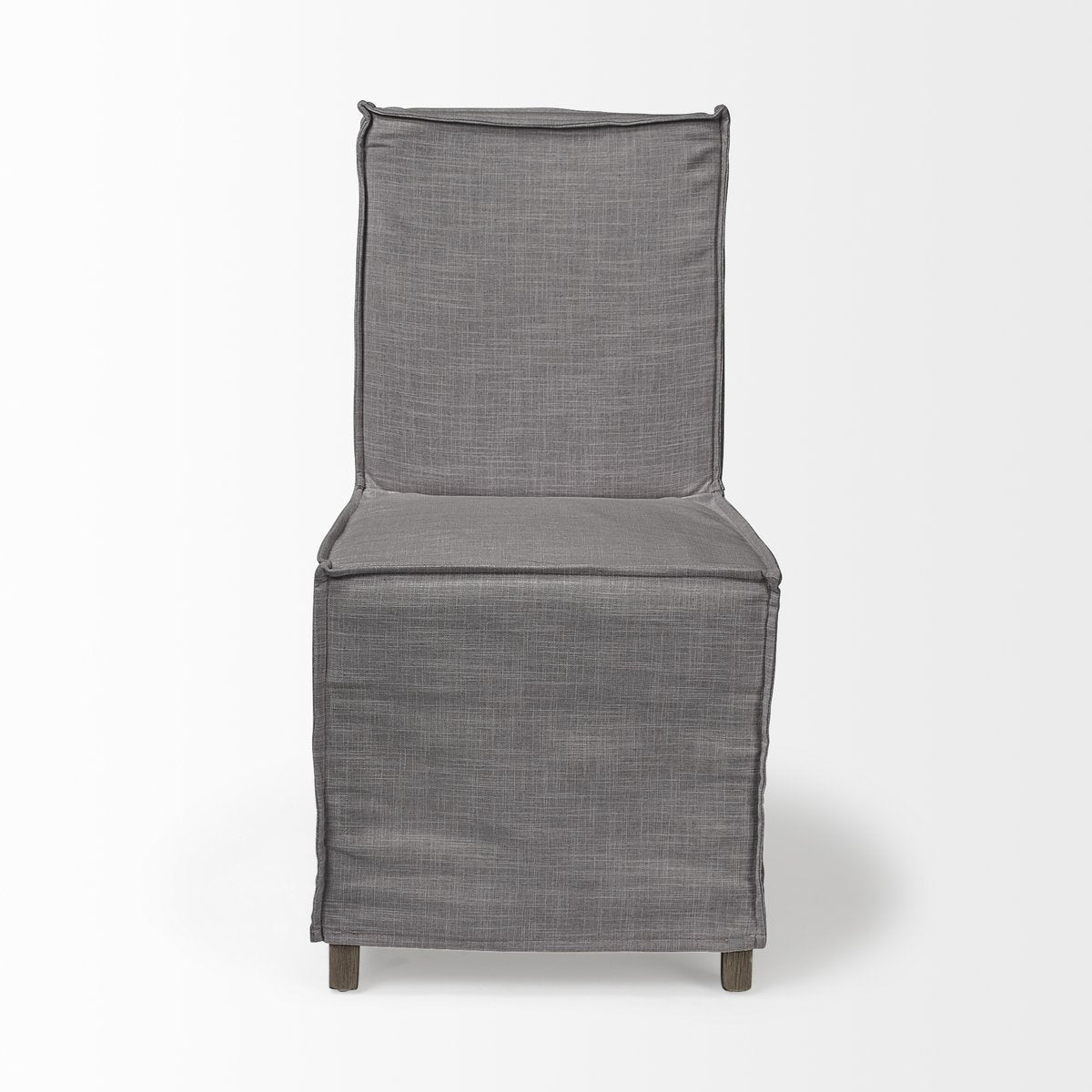 Mercana Elbert Grey Fabric Slip-Cover Dining Chair 2PC