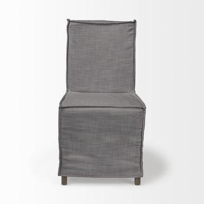 Mercana Elbert Grey Fabric Slip-Cover Dining Chair 2PC