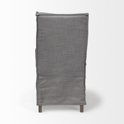 Mercana Elbert Grey Fabric Slip-Cover Dining Chair 2PC