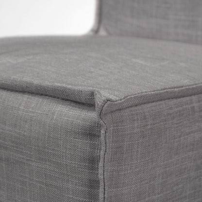 Mercana Elbert Grey Fabric Slip-Cover Dining Chair 2PC