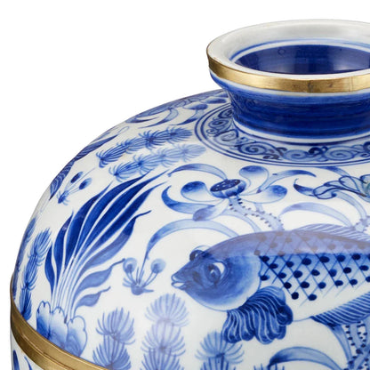 Elegant Blue & White Rice Tureen (Set Of 3)