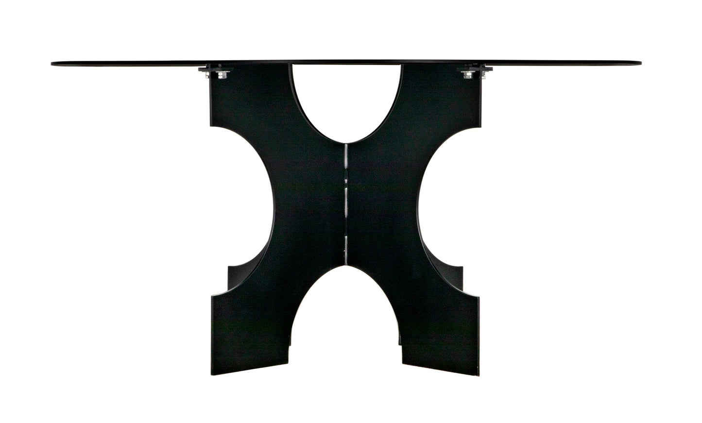 Element Dining Table, Black Metal-Dining Tables-Noir-Sideboards and Things