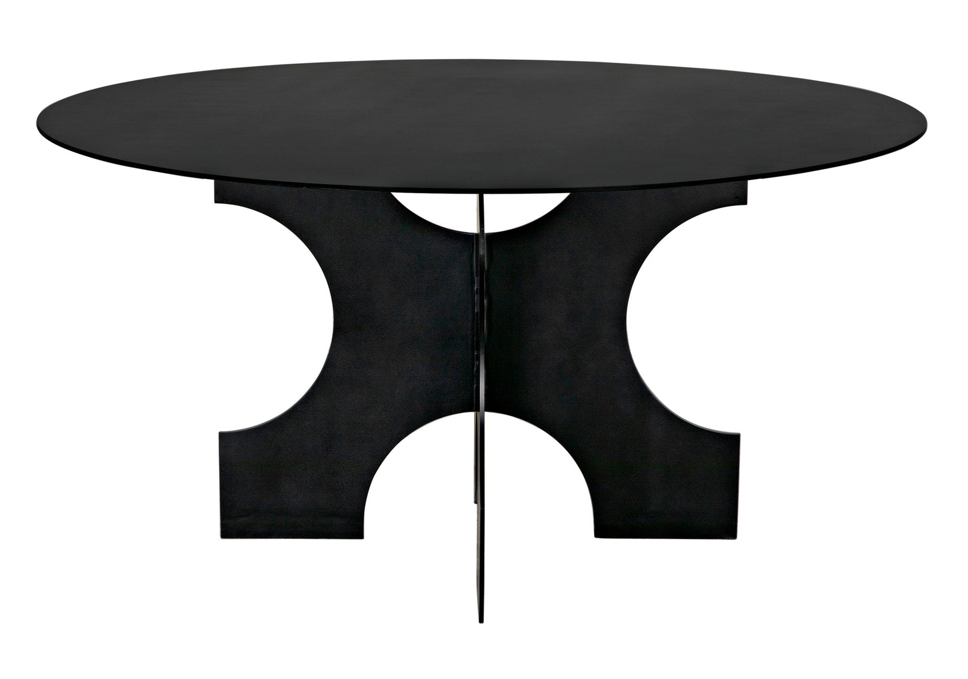 Element Dining Table, Black Metal-Dining Tables-Noir-Sideboards and Things