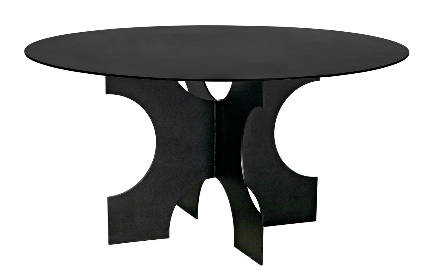 Element Dining Table, Black Metal-Dining Tables-Noir-Sideboards and Things