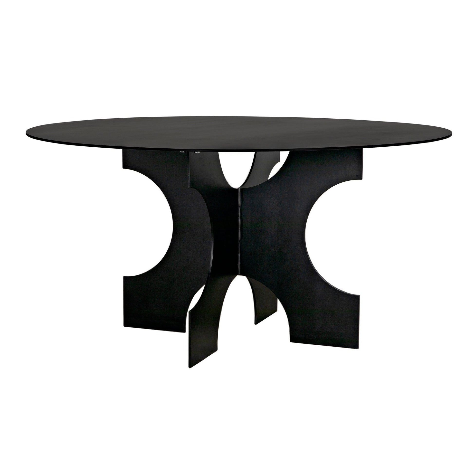 Element Dining Table, Black Metal-Dining Tables-Noir-Sideboards and Things