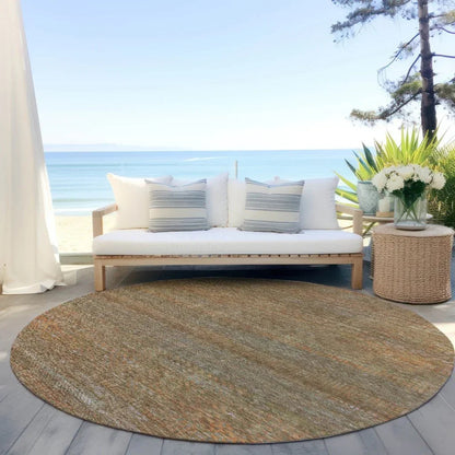 LOOMLAN Rugs Elenore Brown Washable Indoor-Outdoor Rug