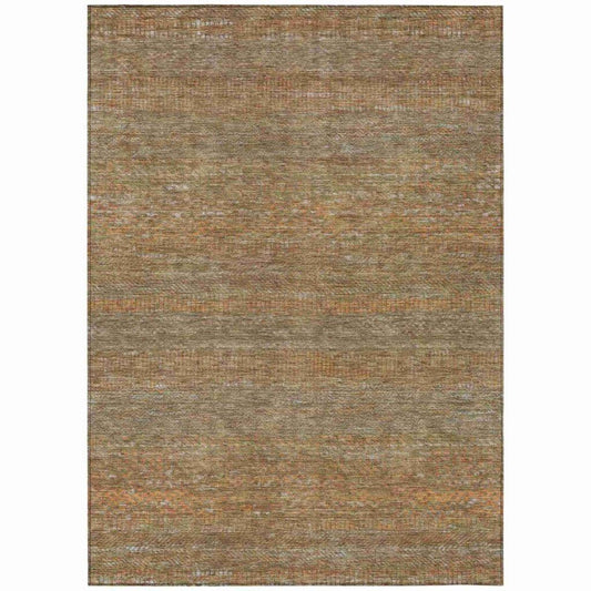 LOOMLAN Rugs Elenore Brown Washable Indoor-Outdoor Rug